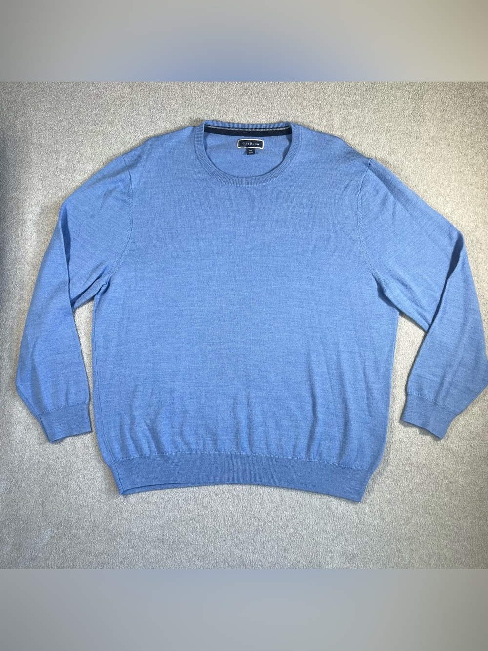 Club Room Men's Tight-Knit Pullover Sweater Crew Neck Blue XXL